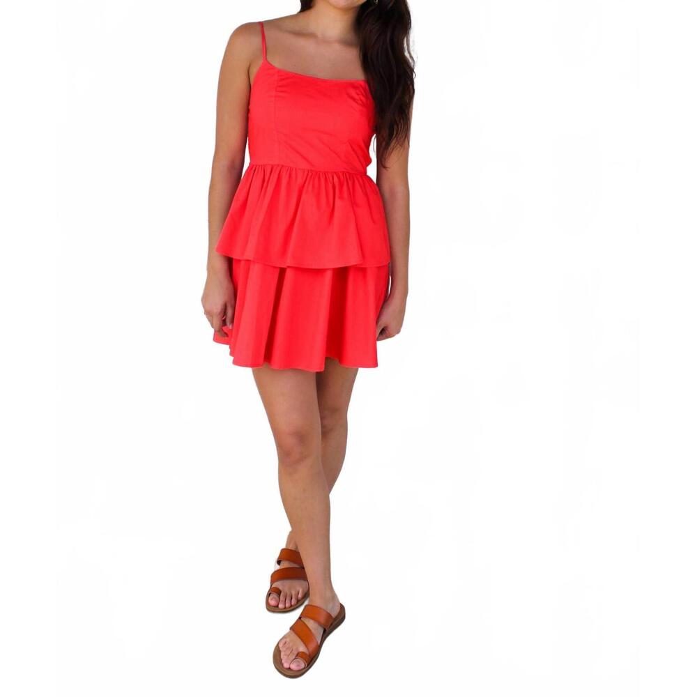 NEW SINCERELY OURS rina poplin dress in red